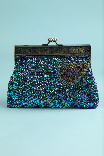Påfugl grønn kveld bag